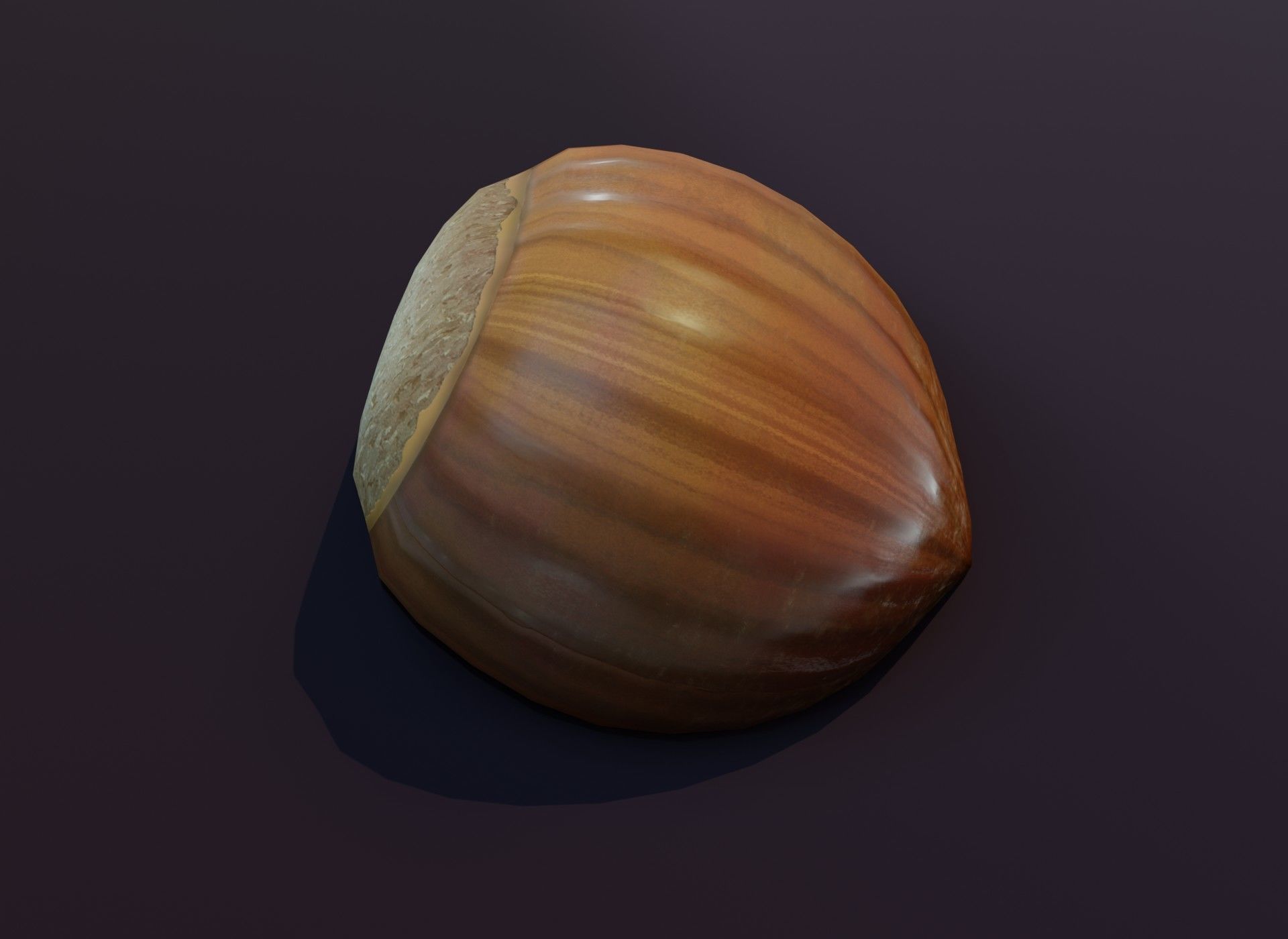 Cartoon Hazelnut 3D Model Low-poly 3D model_12