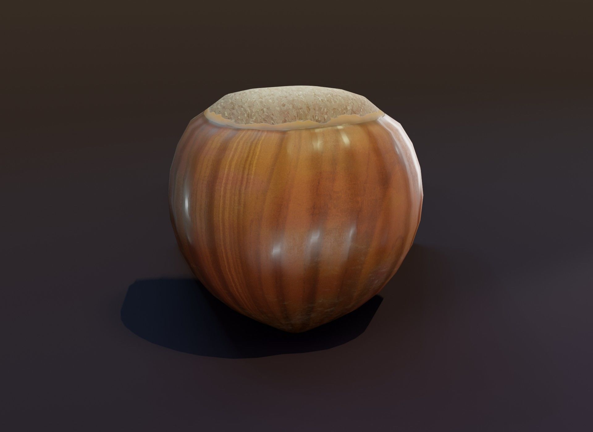 Cartoon Hazelnut 3D Model Low-poly 3D model_16