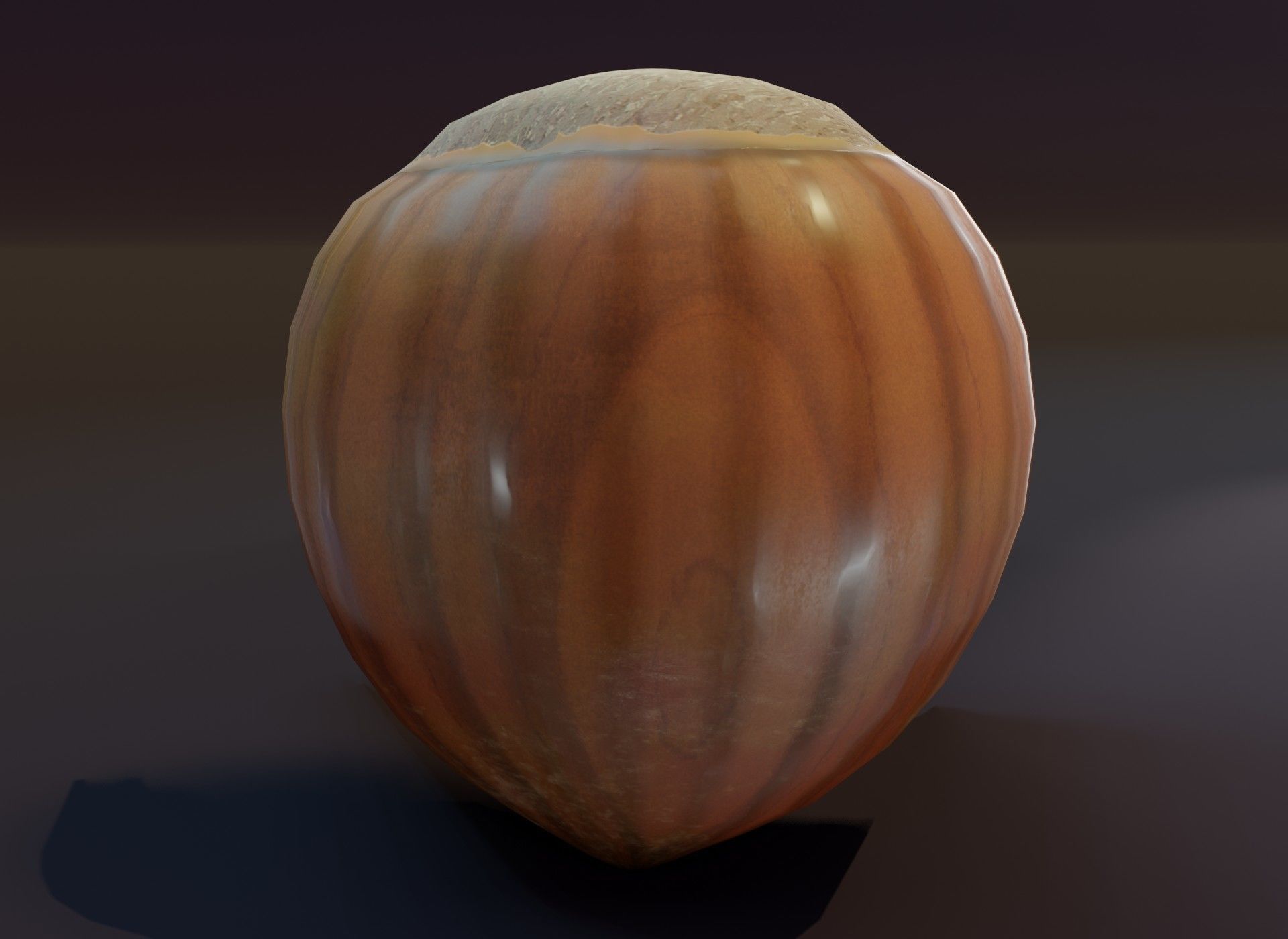 Cartoon Hazelnut 3D Model Low-poly 3D model_10