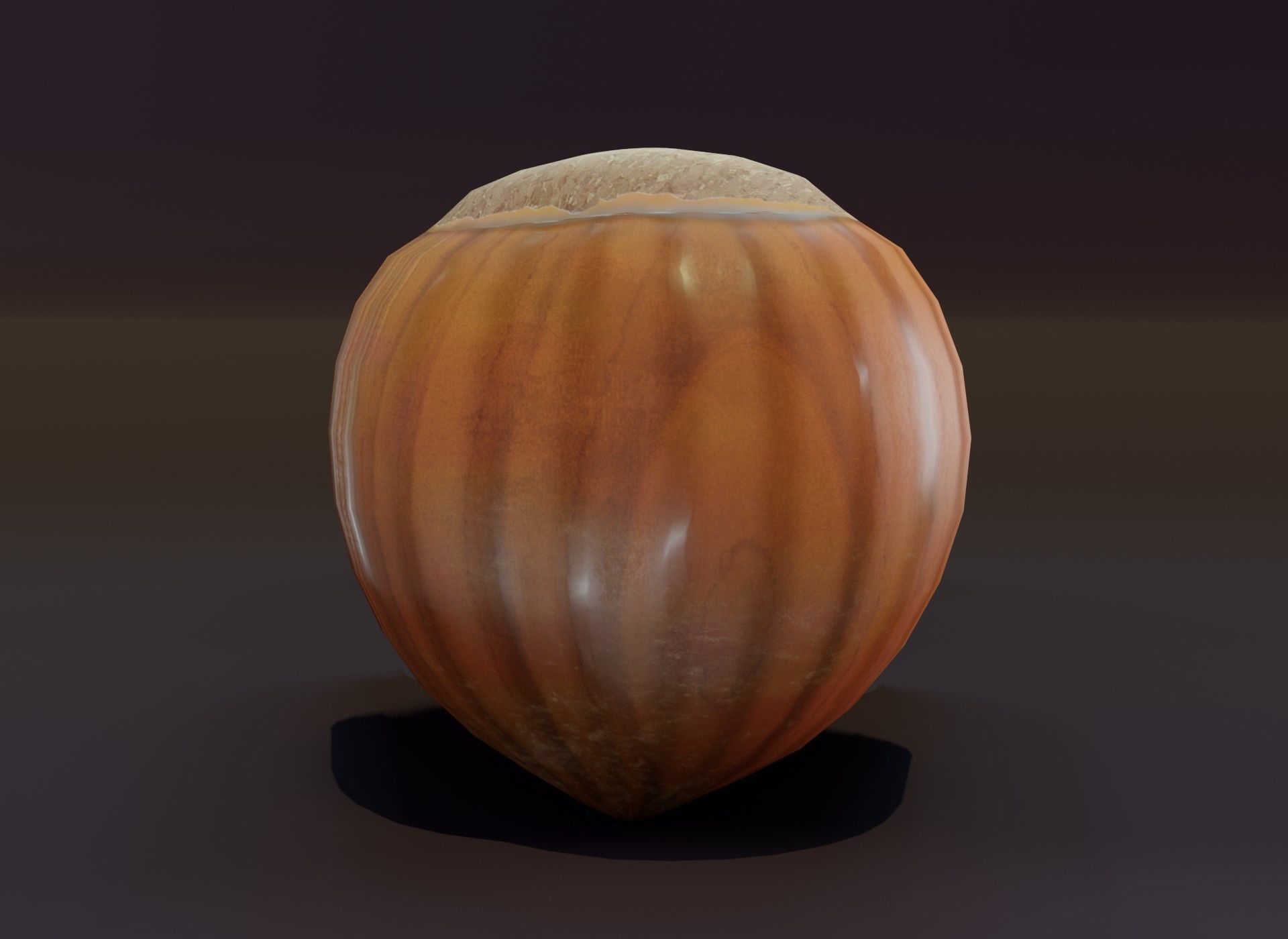 Cartoon Hazelnut 3D Model Low-poly 3D model_4