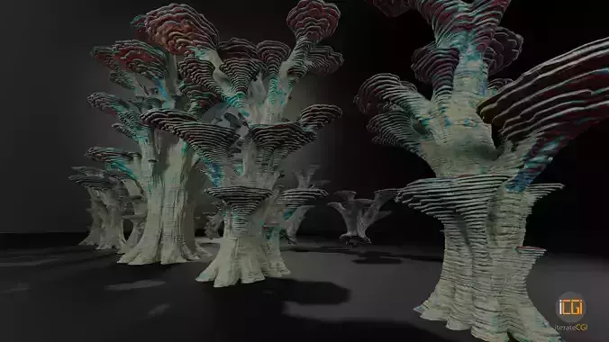 Alien Plant Mushroom Type 3 3D model