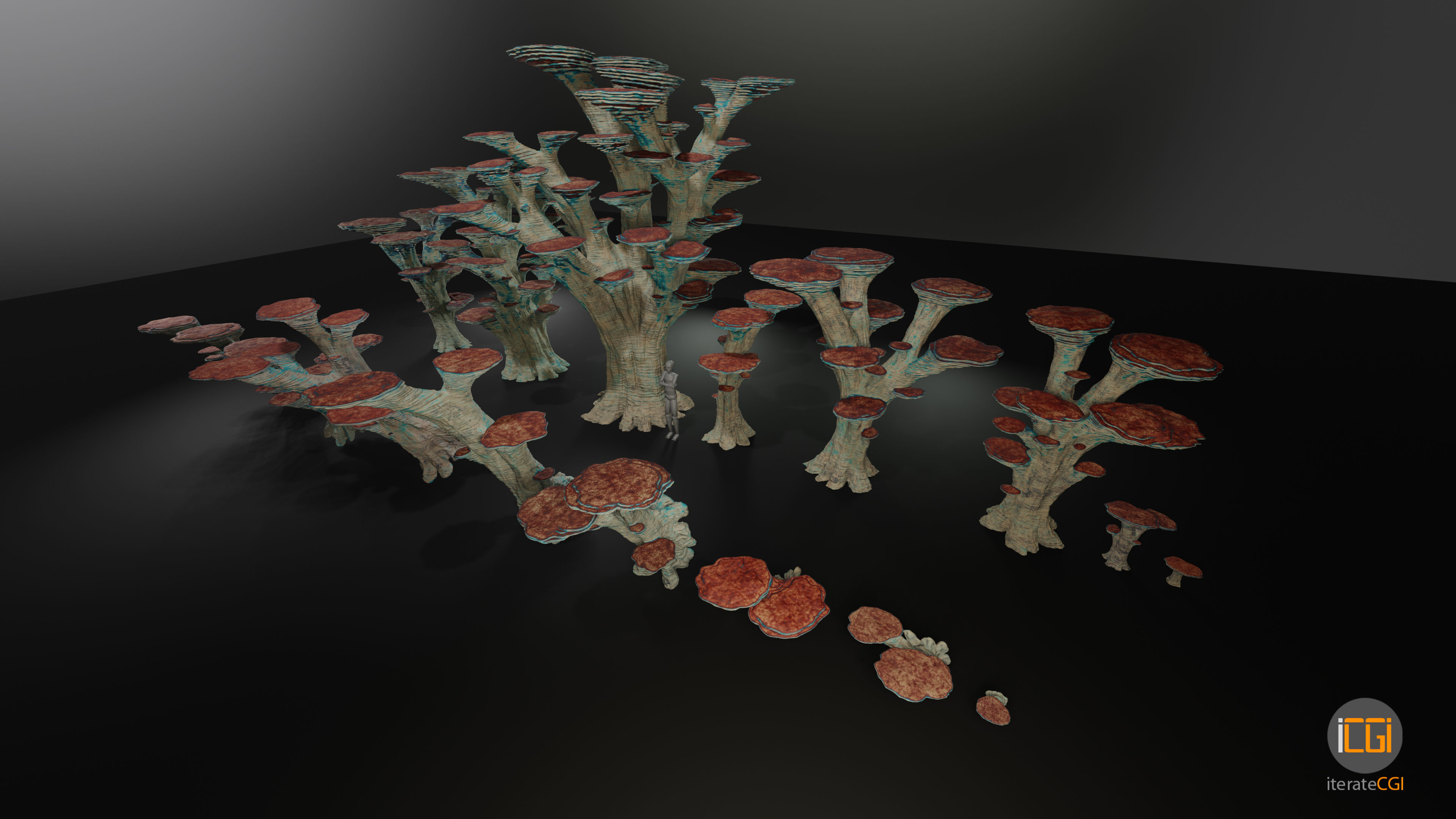 Alien Plant Mushroom Type 3 3D model_3