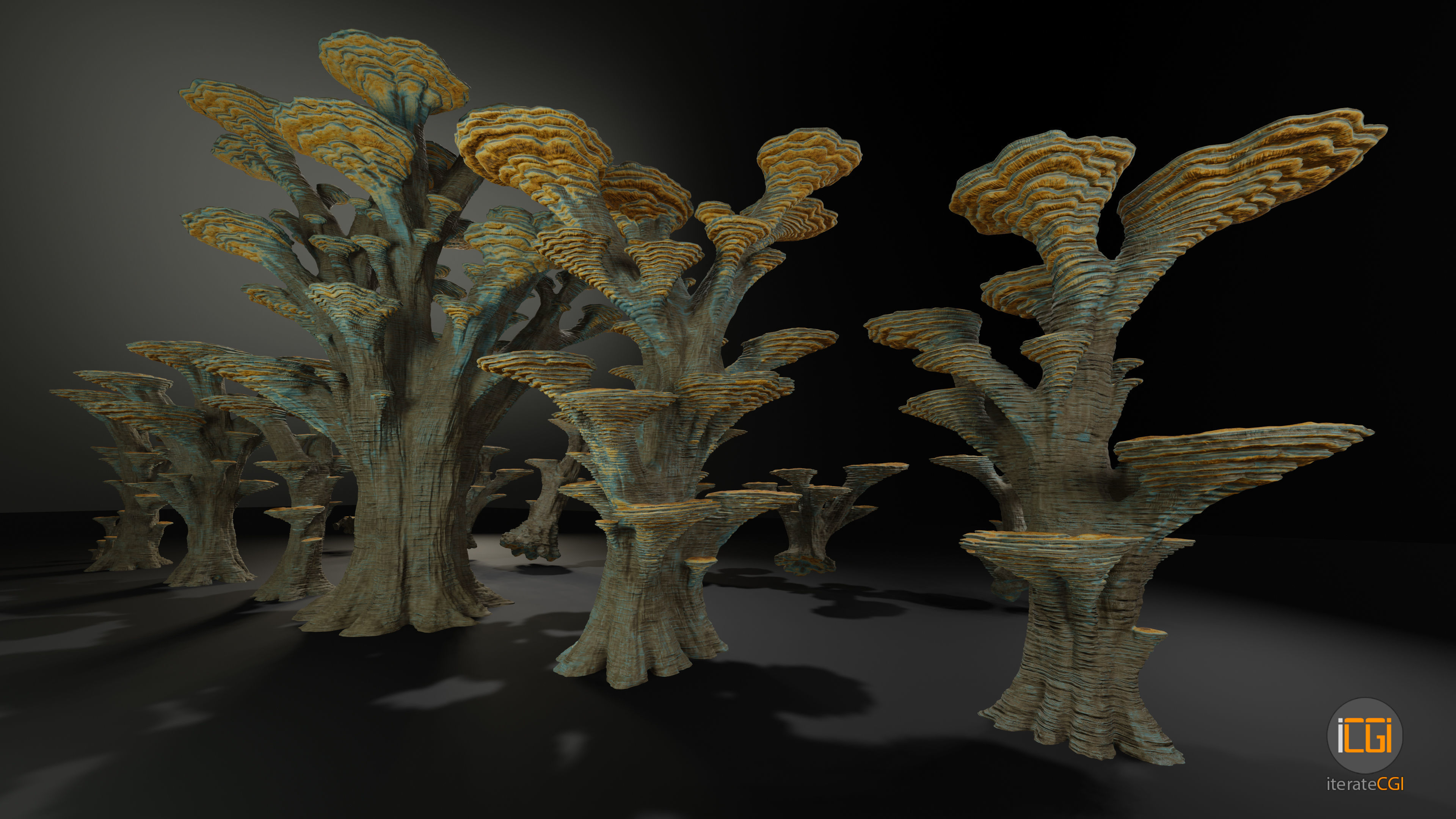 Alien Plant Mushroom Type 3 3D model_9