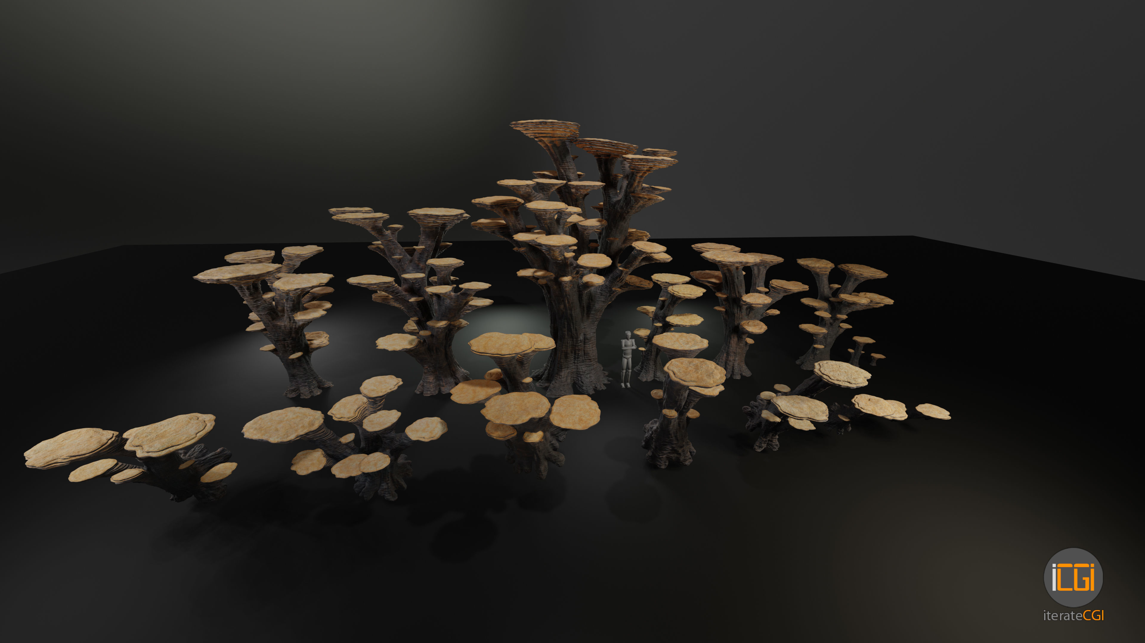 Alien Plant Mushroom Type 3 3D model_2