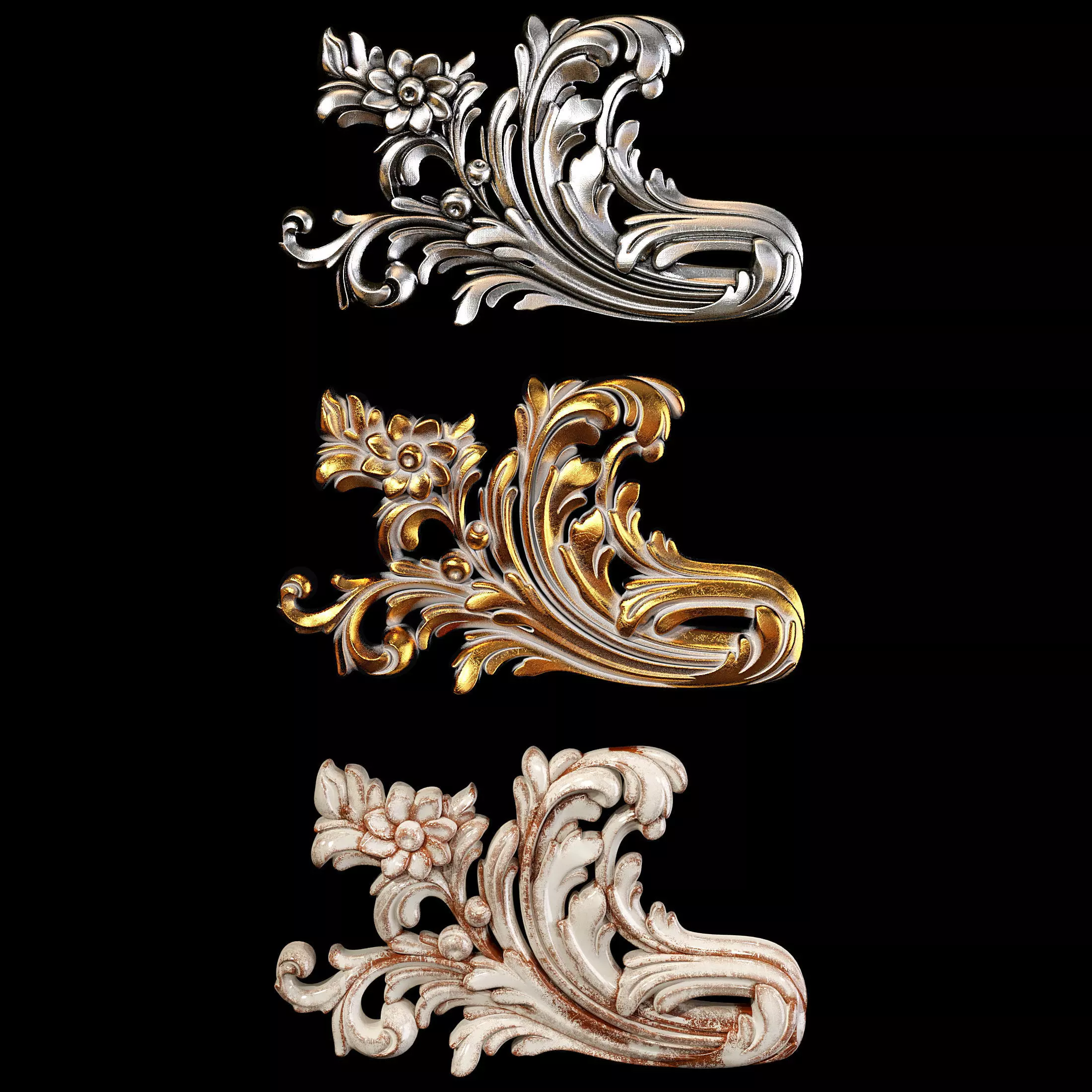 Classic carved 054 3D model