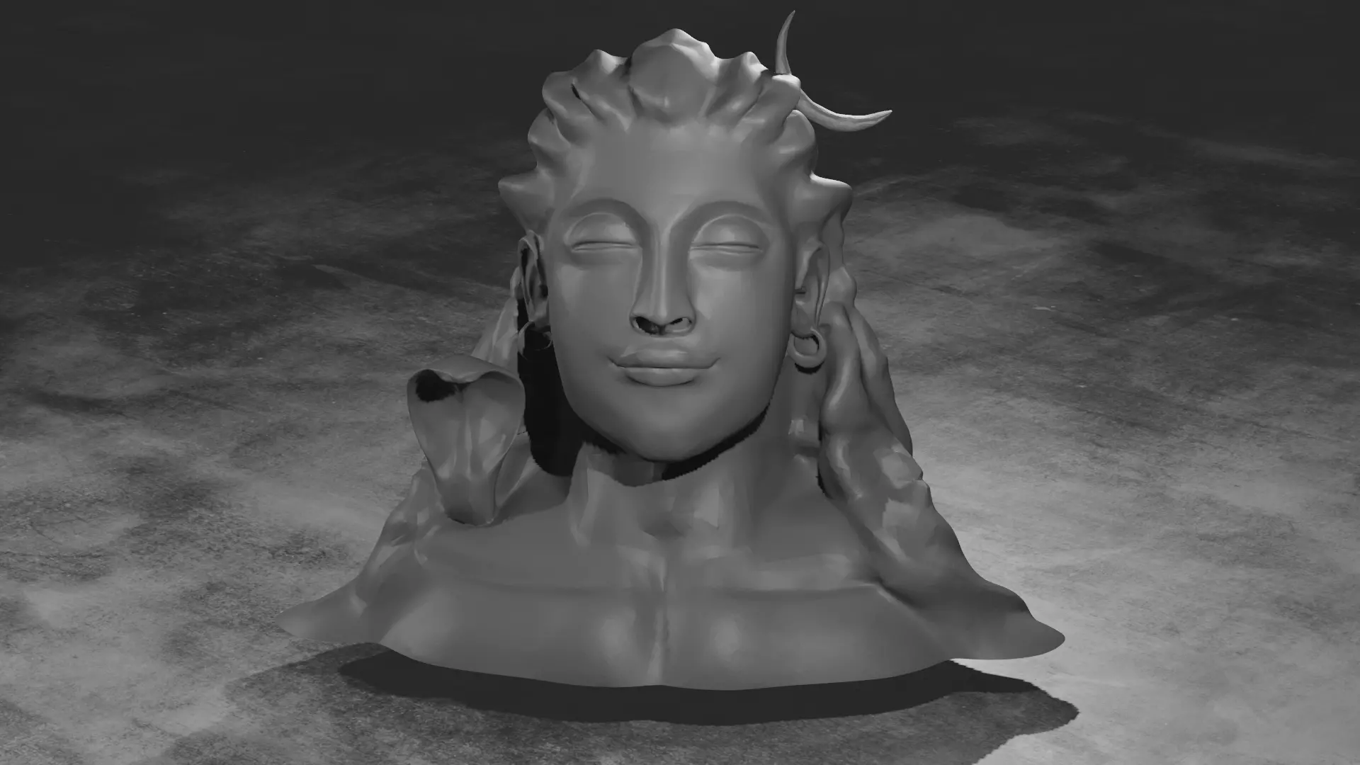 siva adiyogi sculpture 3D print model