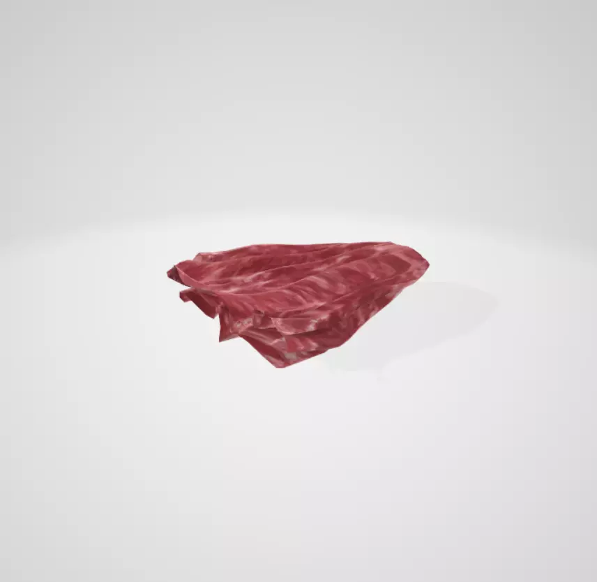 Pink velvet skirt Free 3D model_0