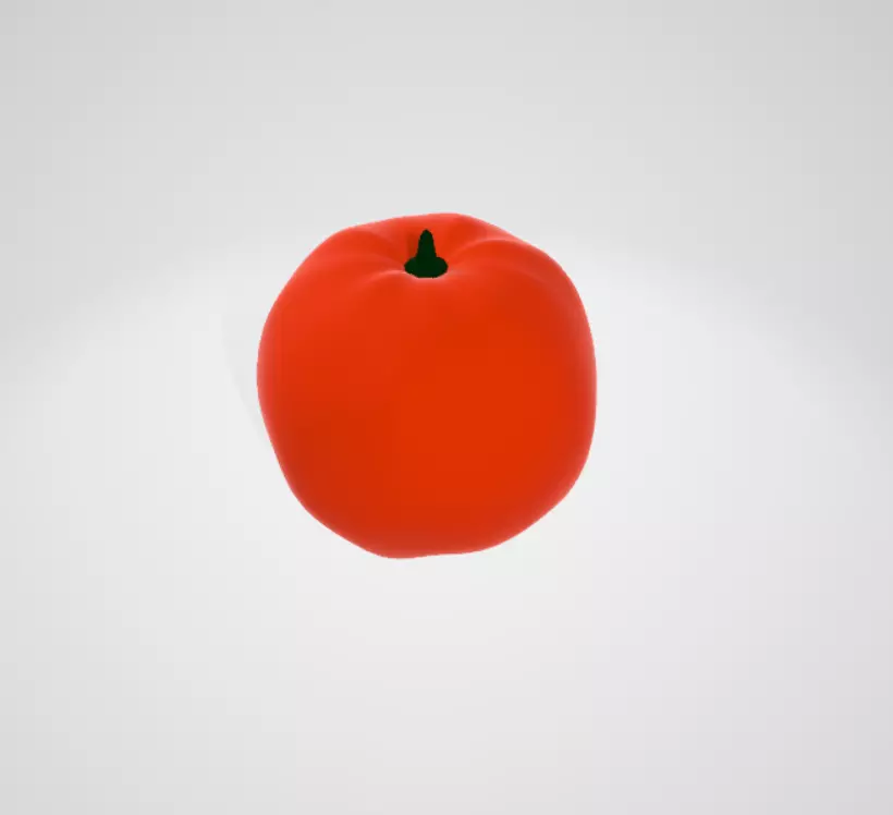 Orange tomato 3D model_0