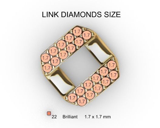 15 MM MIAMI CUBAN LINK CHAIN DIAMOND FOR BRACELET OR NECKLACE 3D print model_10