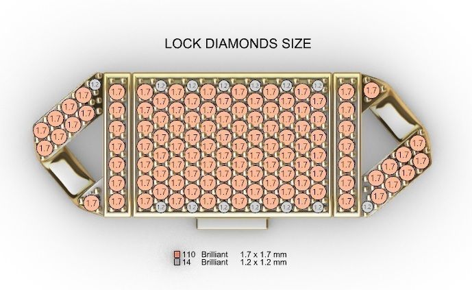 15 MM MIAMI CUBAN LINK CHAIN DIAMOND FOR BRACELET OR NECKLACE 3D print model_9