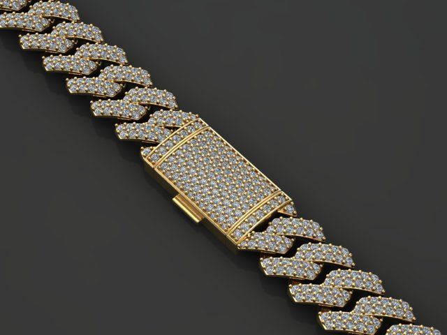 15 MM MIAMI CUBAN LINK CHAIN DIAMOND FOR BRACELET OR NECKLACE 3D print model_1
