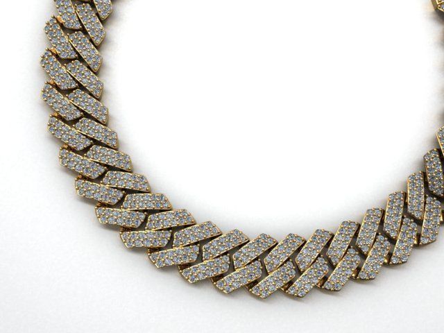15 MM MIAMI CUBAN LINK CHAIN DIAMOND FOR BRACELET OR NECKLACE 3D print model_3