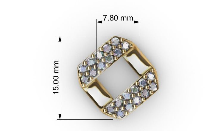 15 MM MIAMI CUBAN LINK CHAIN DIAMOND FOR BRACELET OR NECKLACE 3D print model_7