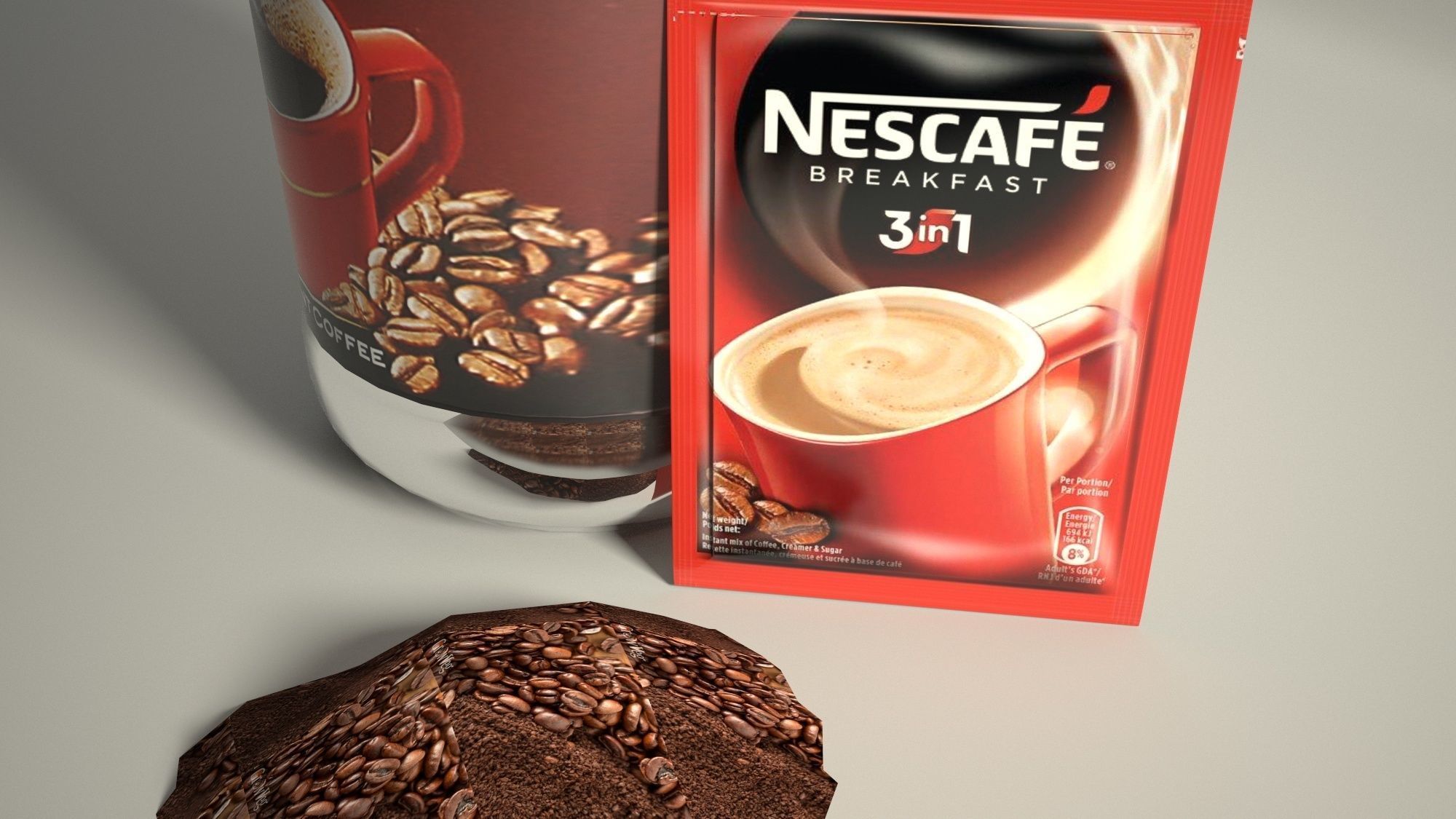 NESCAFE Product in Cinema 4D Low-poly 3D model_3