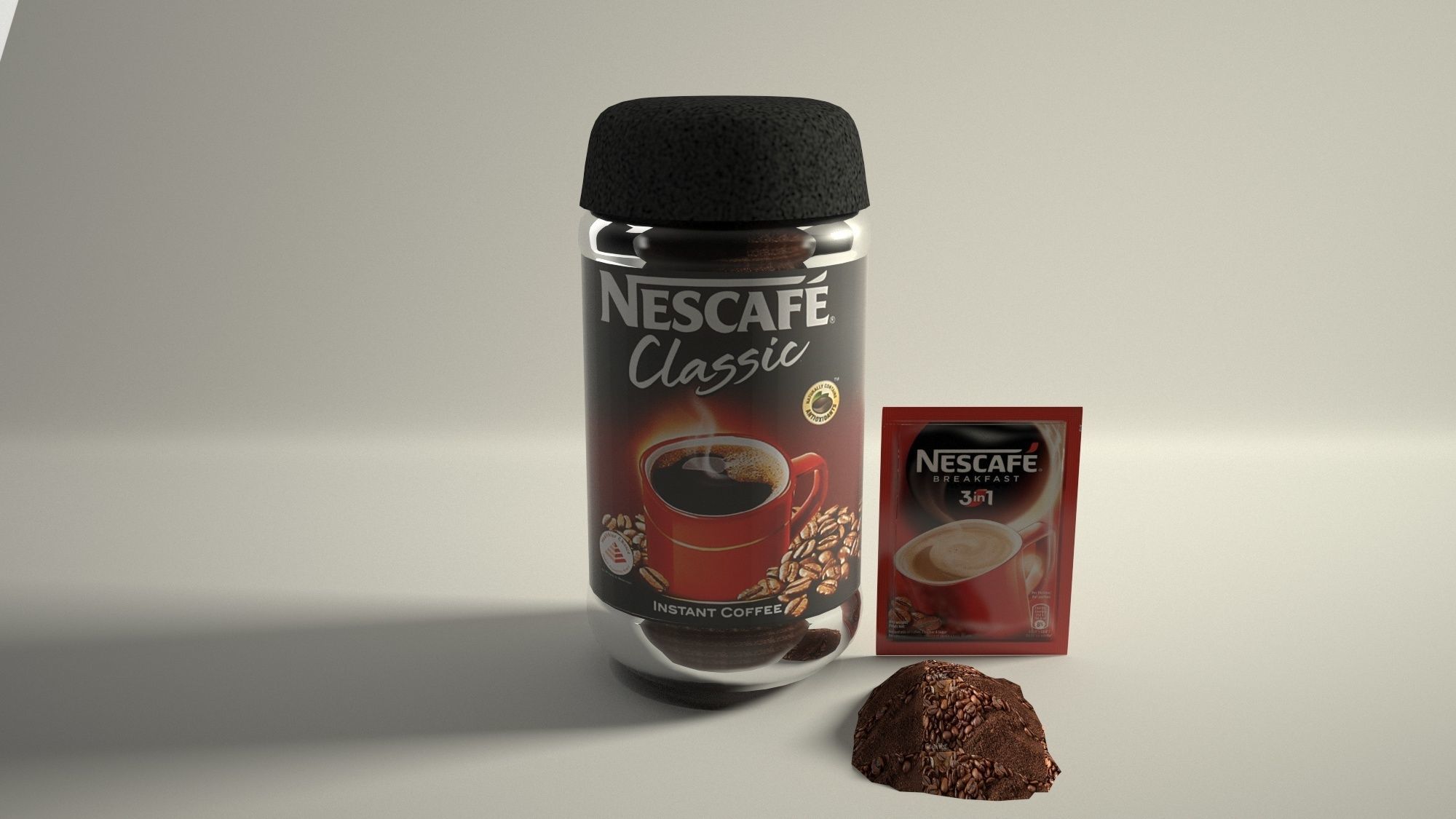 NESCAFE Product in Cinema 4D Low-poly 3D model_2