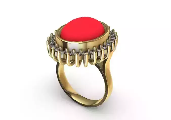 059 - Oval Stone Ring for Women