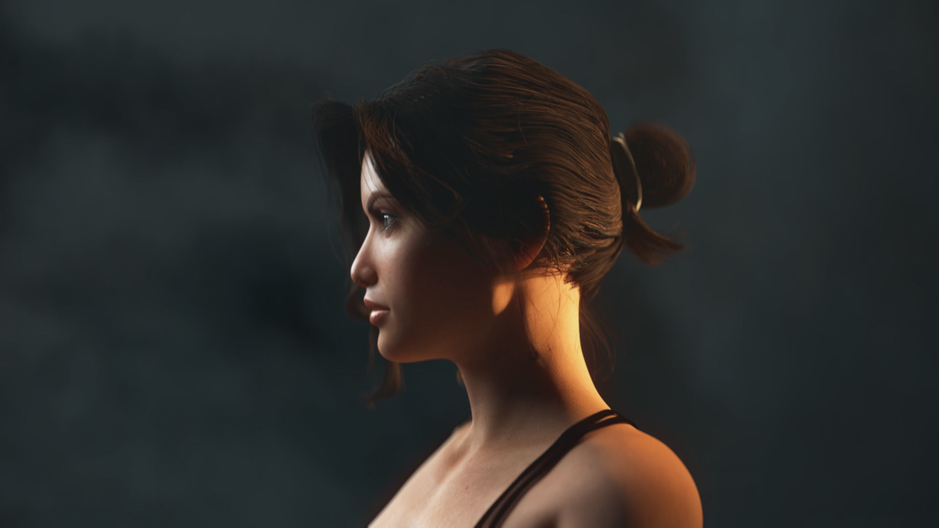 Rigged Female Model with Facial Blend shapes Low-poly 3D model_3