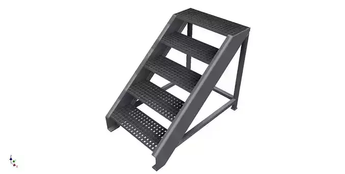 Industrial steel ladder
