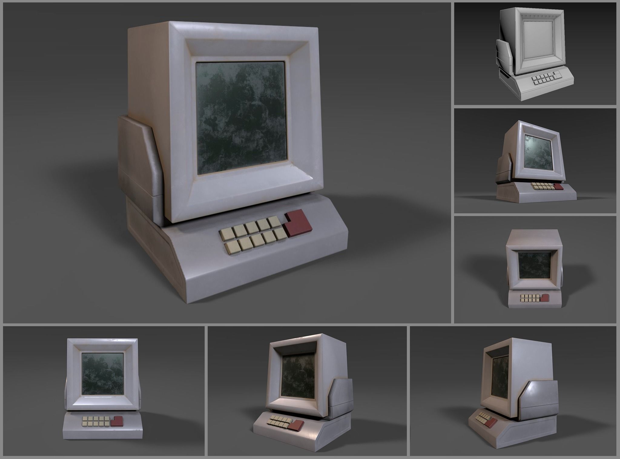 3D model Simple Stylized Retro Cartoony PC VR / AR / low-poly | CGTrader