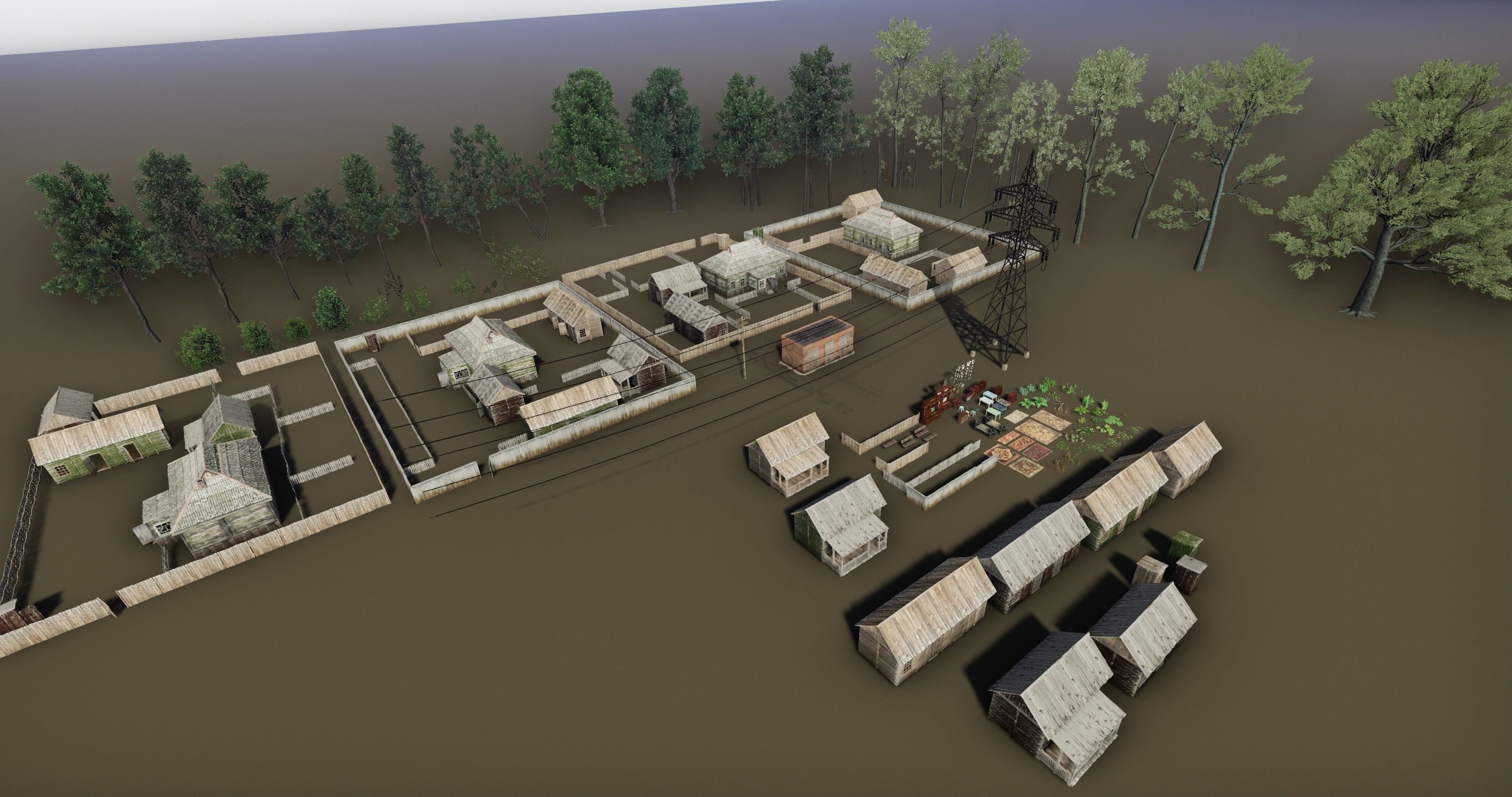 Rustic Environment For Unity Low-poly 3D model_10