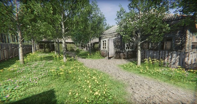 Rustic Environment For Unity Low-poly 3D model 2