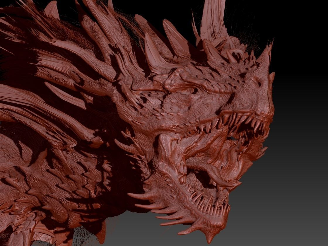 Dragon Head Brutal 3D model_3