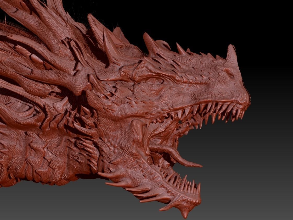 Dragon Head Brutal 3D model_2