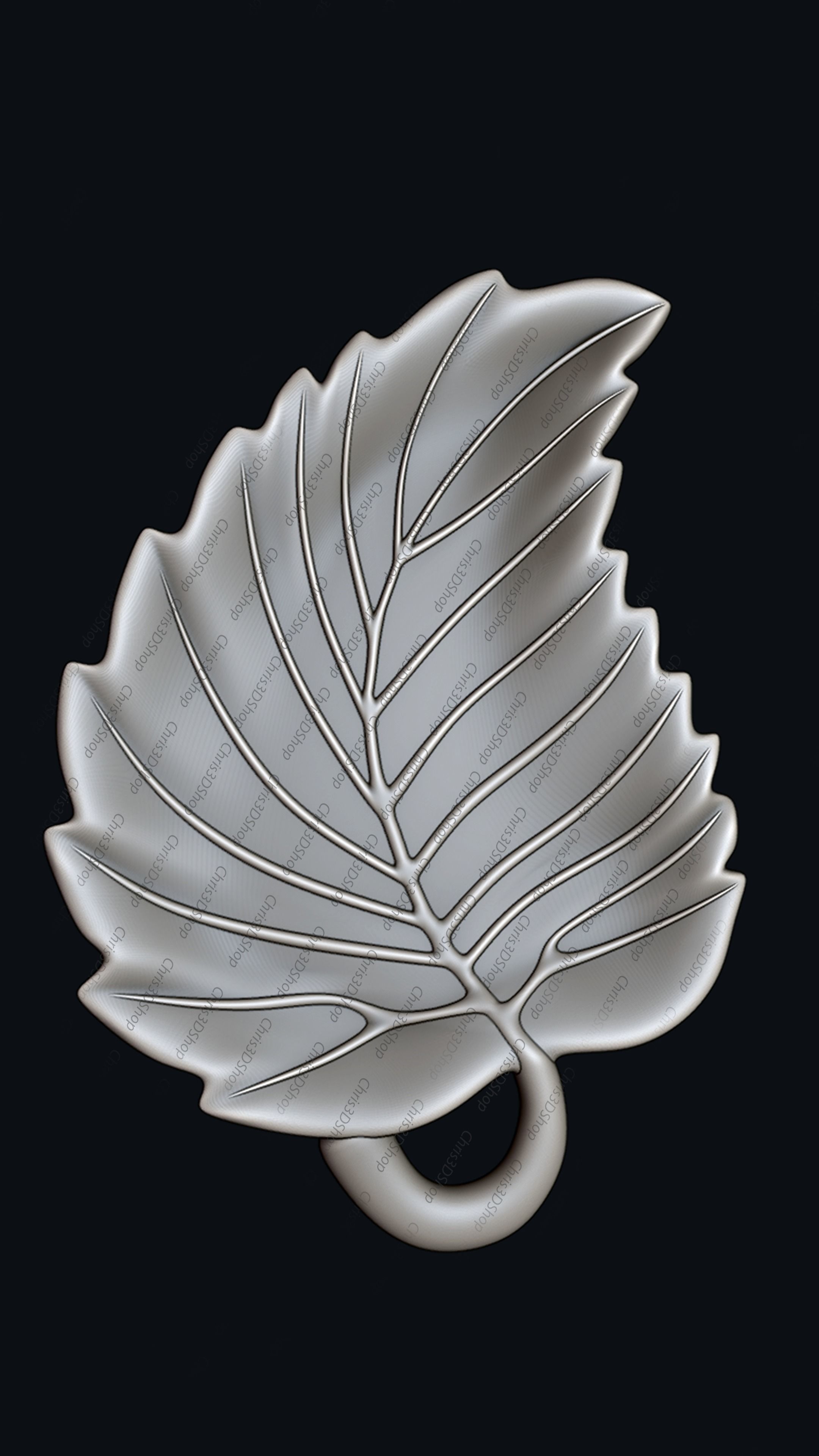 Leaf Tray - 3D STL File for CNC 3D model_2
