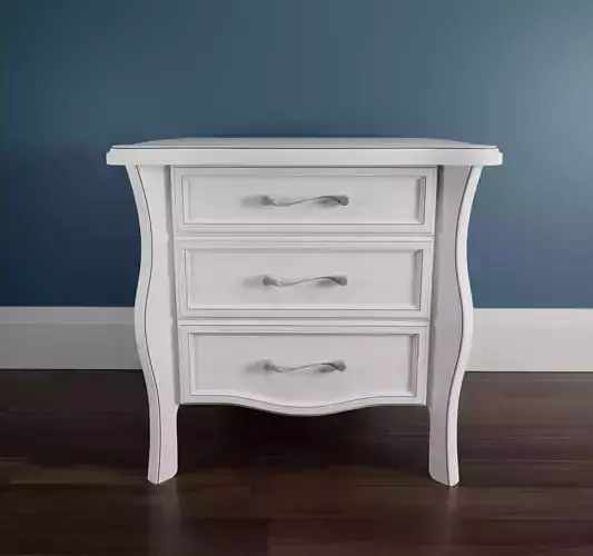 White Nightstand Small 