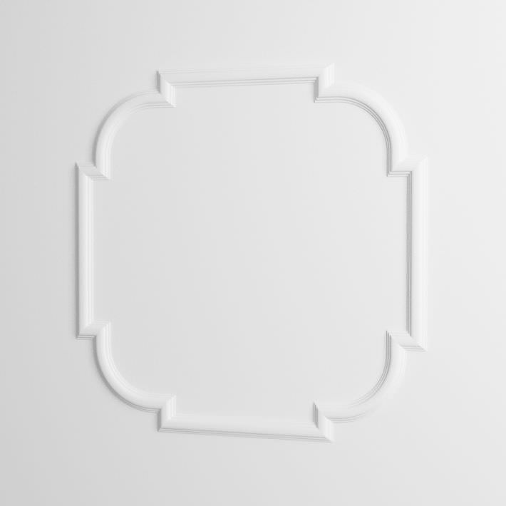 White Wall Molding Decor 3D model CGTrader