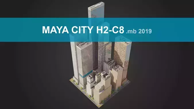 Realistic City District H2-C8 MAYA