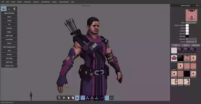 HAWKEYE 3D MODEL avengers character Free 3D model