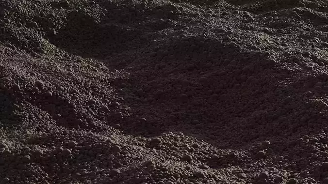 Realistic Gravel pile of soil