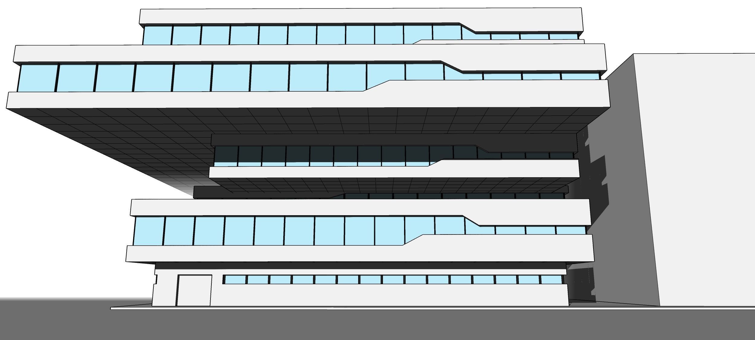 Zaha Hadid Dominion Tower Office Buildings  Low-poly 3D model_8