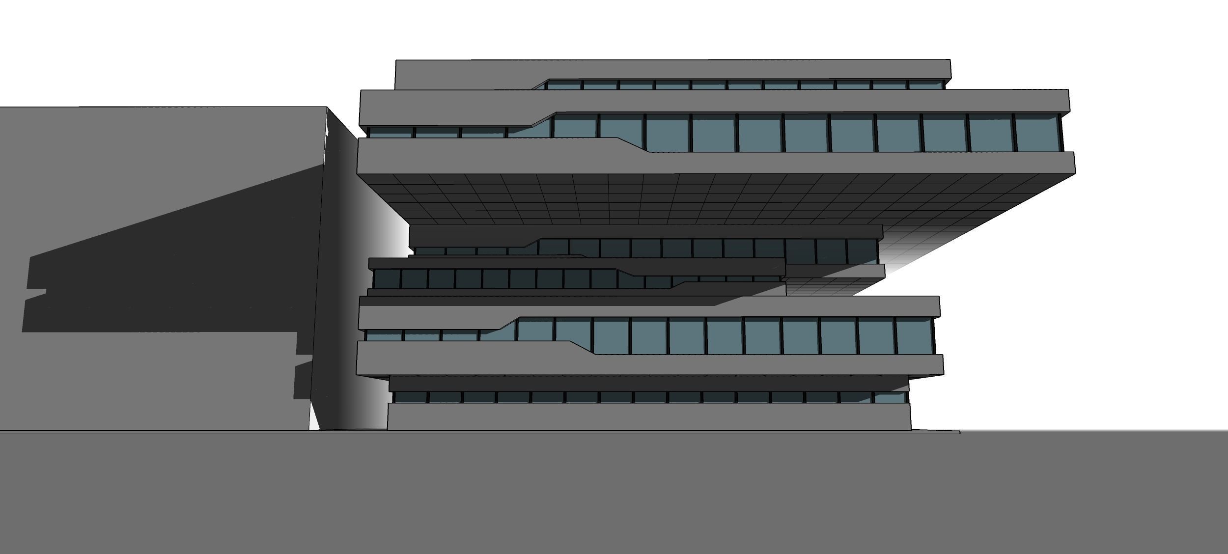 Zaha Hadid Dominion Tower Office Buildings  Low-poly 3D model_9