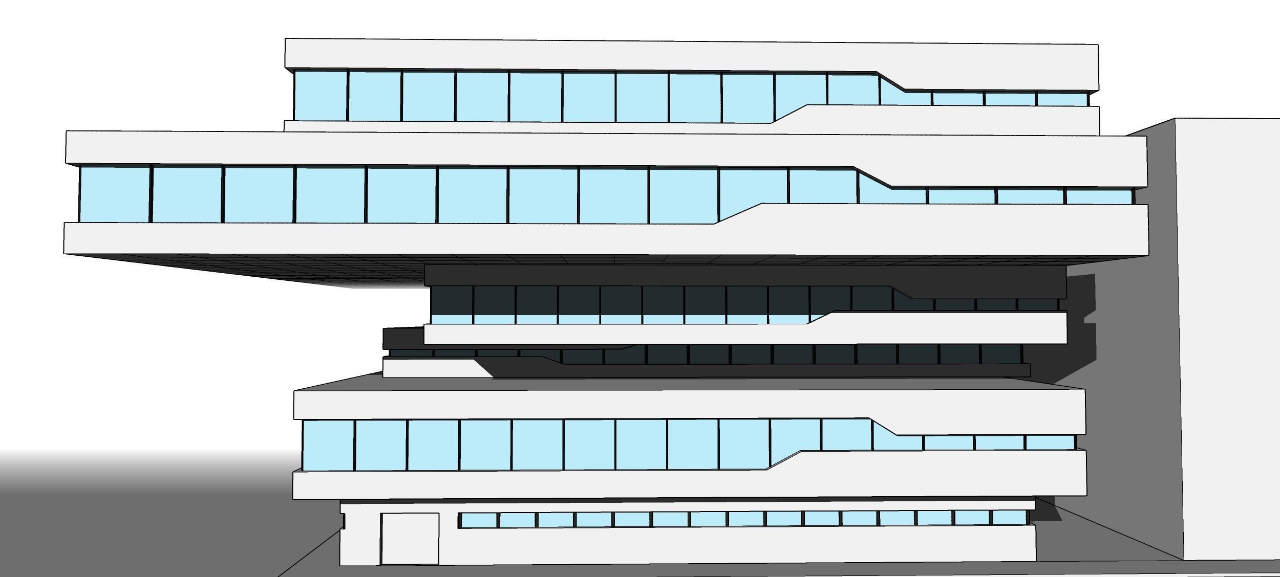 Zaha Hadid Dominion Tower Office Buildings  Low-poly 3D model_11
