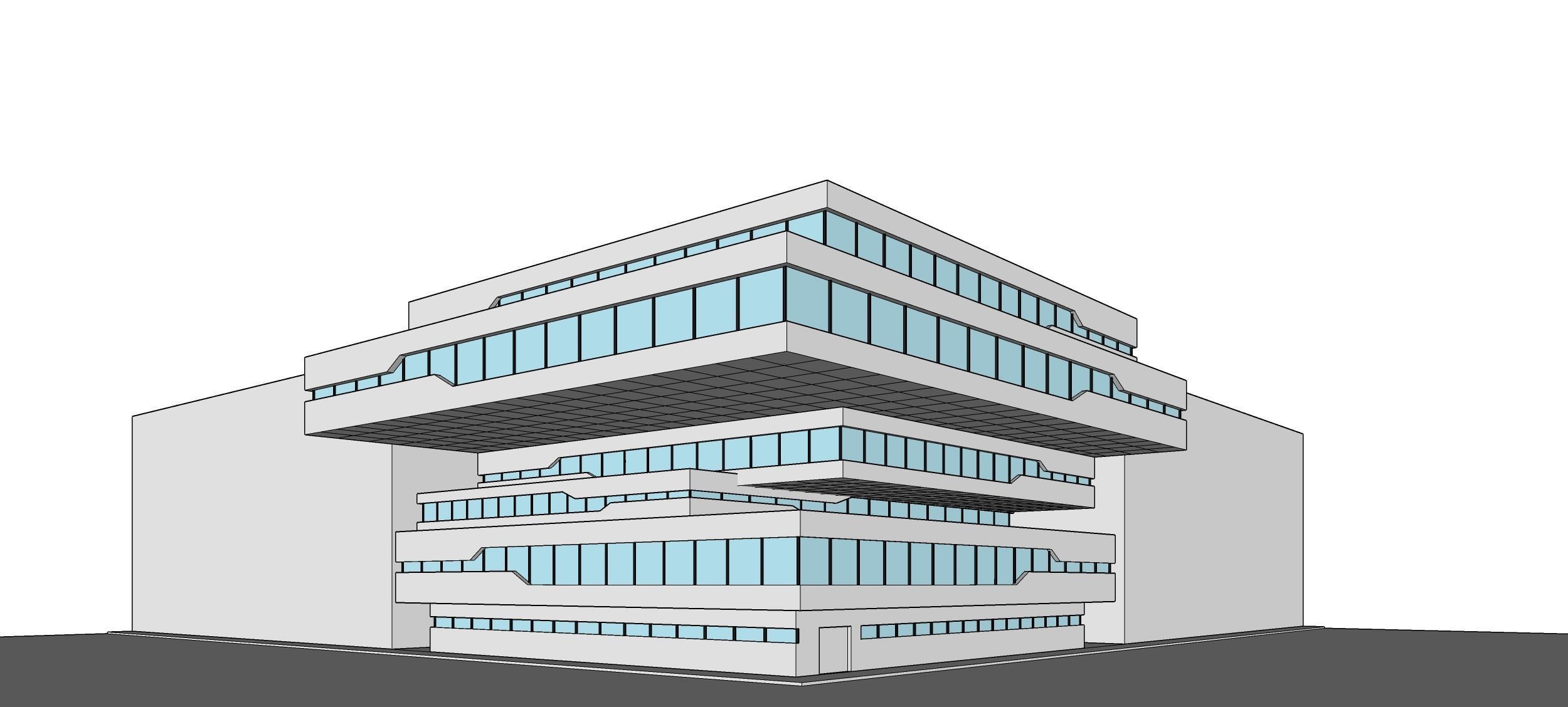 Zaha Hadid Dominion Tower Office Buildings  Low-poly 3D model_12