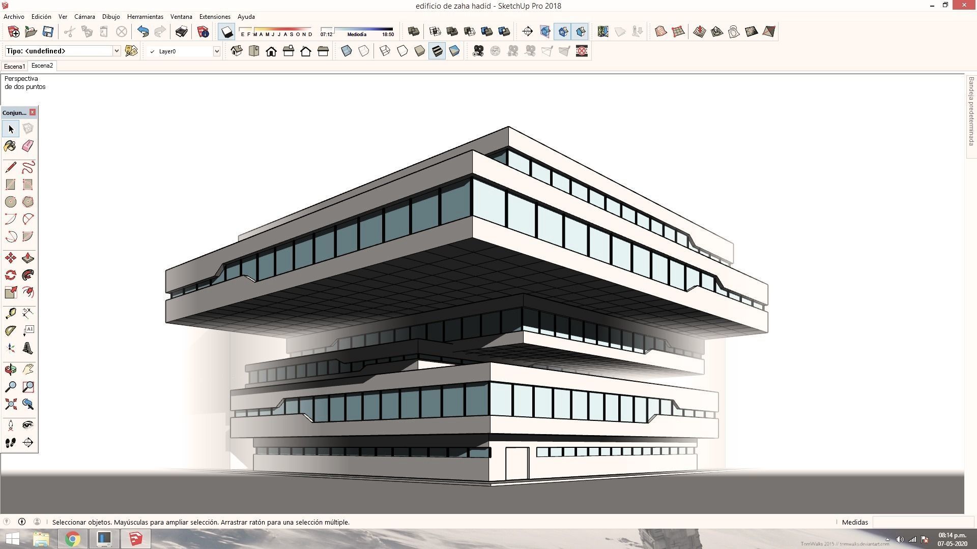 Zaha Hadid Dominion Tower Office Buildings  Low-poly 3D model_6