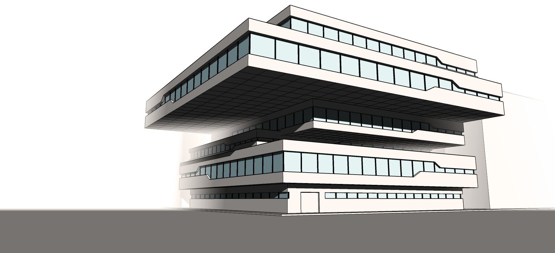Zaha Hadid Dominion Tower Office Buildings  Low-poly 3D model_2