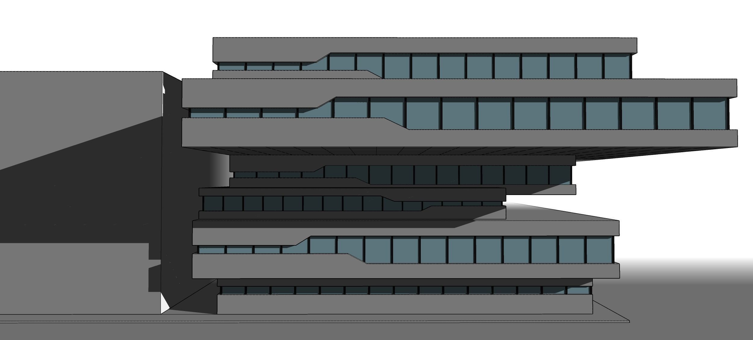 Zaha Hadid Dominion Tower Office Buildings  Low-poly 3D model_7