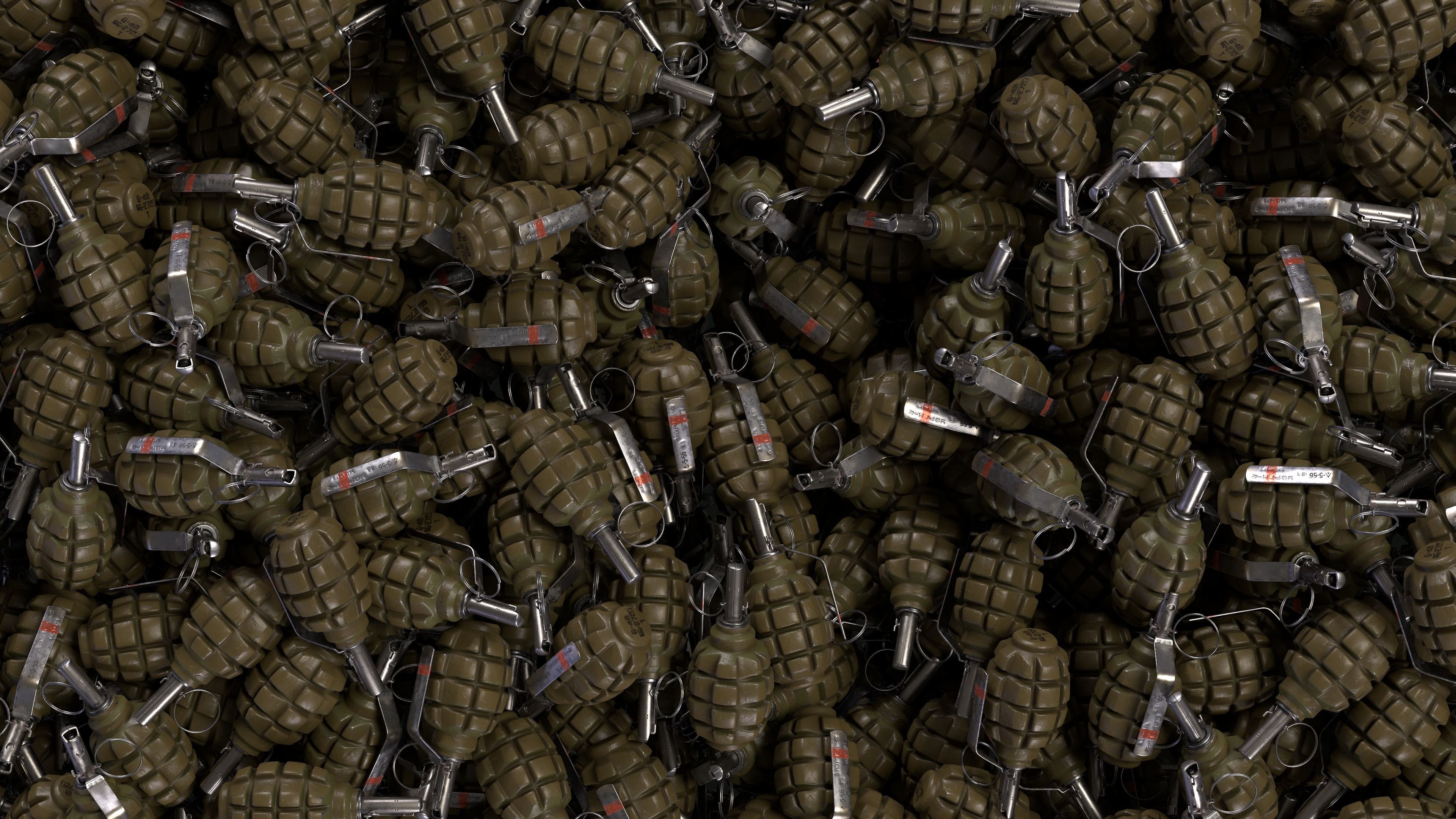 F1 Grenade Low-poly 3D model_4