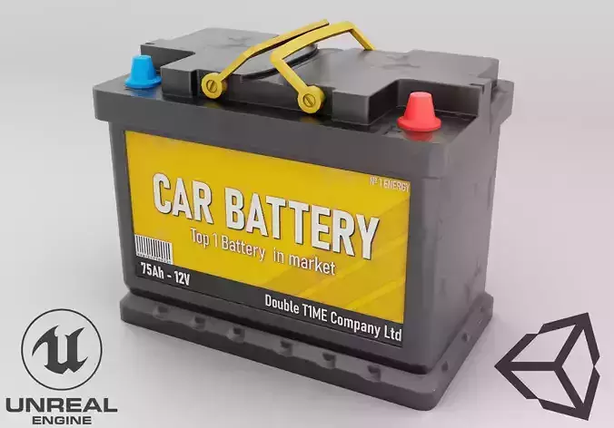 LOW POLY Car Battery 3D model