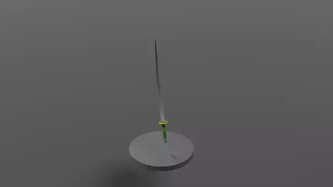 Fantasy sword with gem