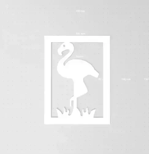 Flamingo silhouette cut file