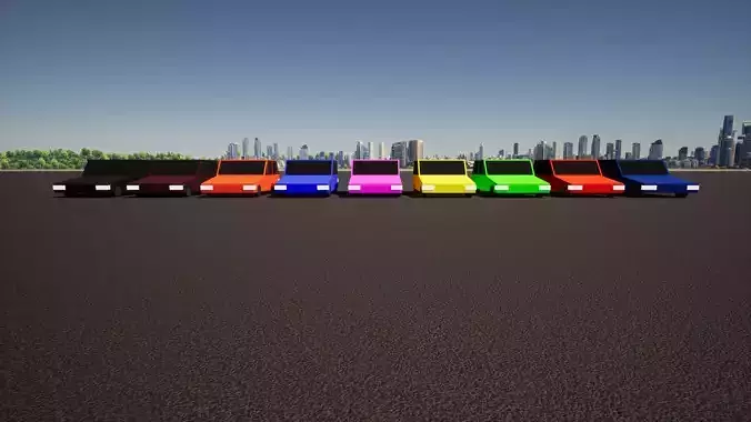 Simple cars Free 3D model