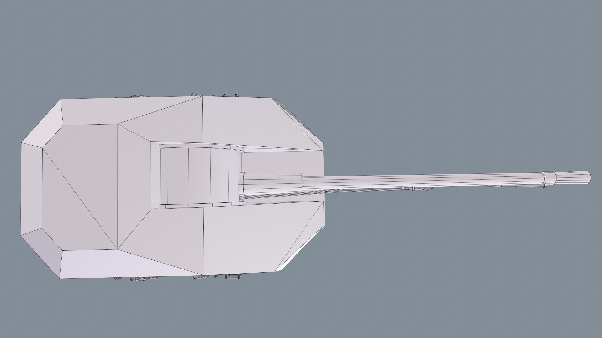 Ship Gun A-192M Low-poly 3D model_13