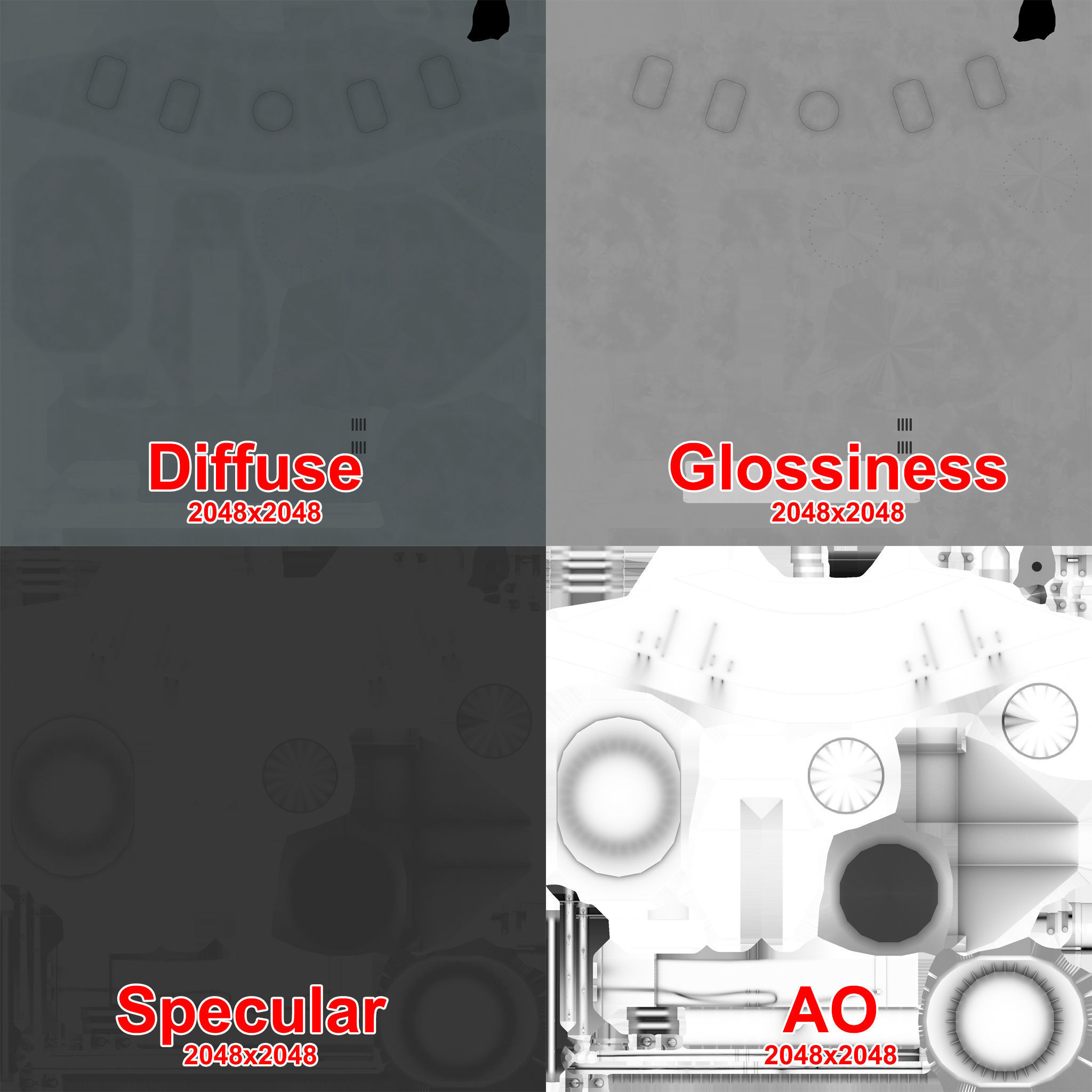 Ship Gun A-192M Low-poly 3D model_8