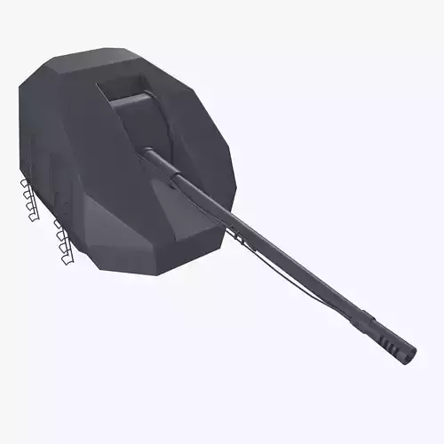 Ship Gun A-192M Low-poly 3D model