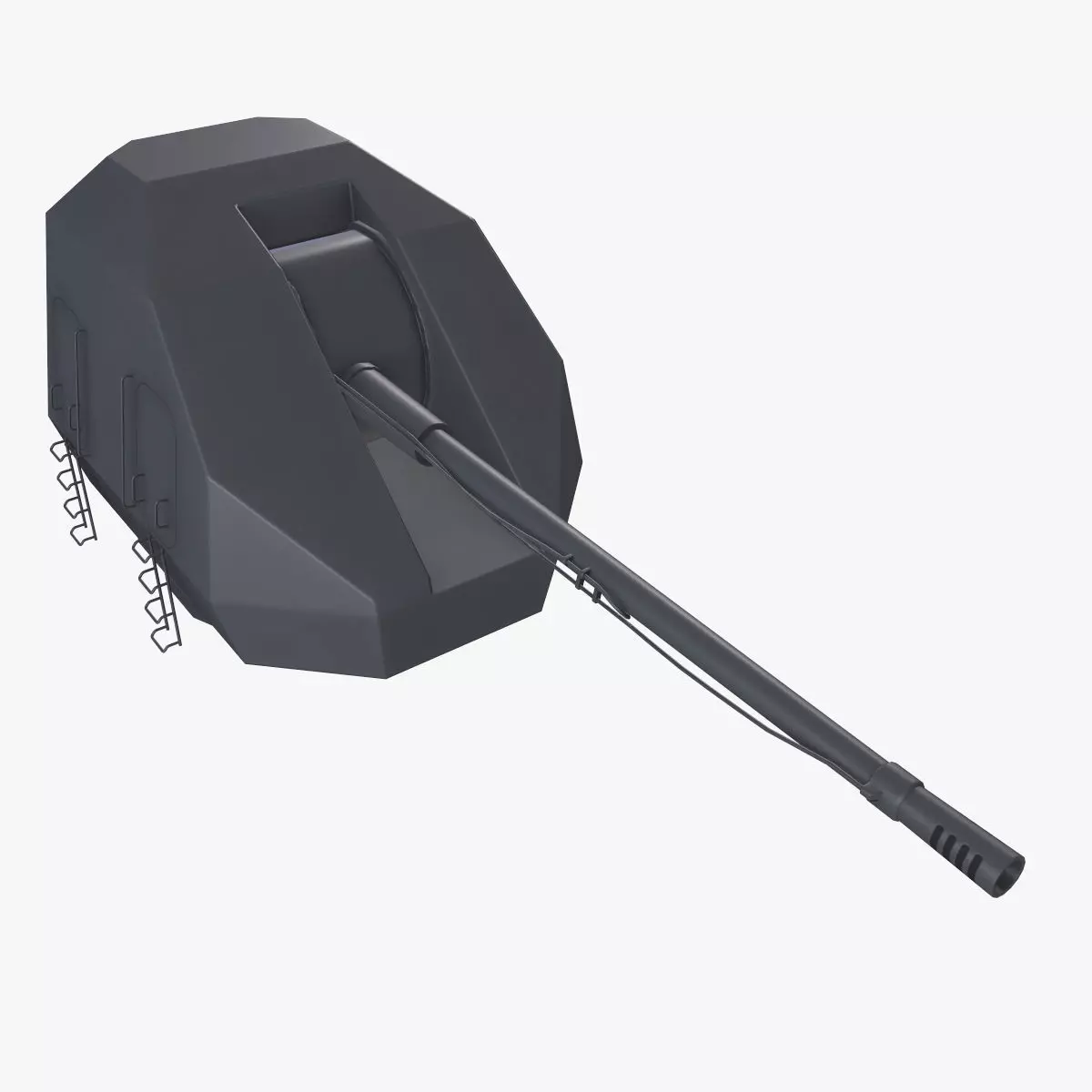 Ship Gun A-192M Low-poly 3D model_0