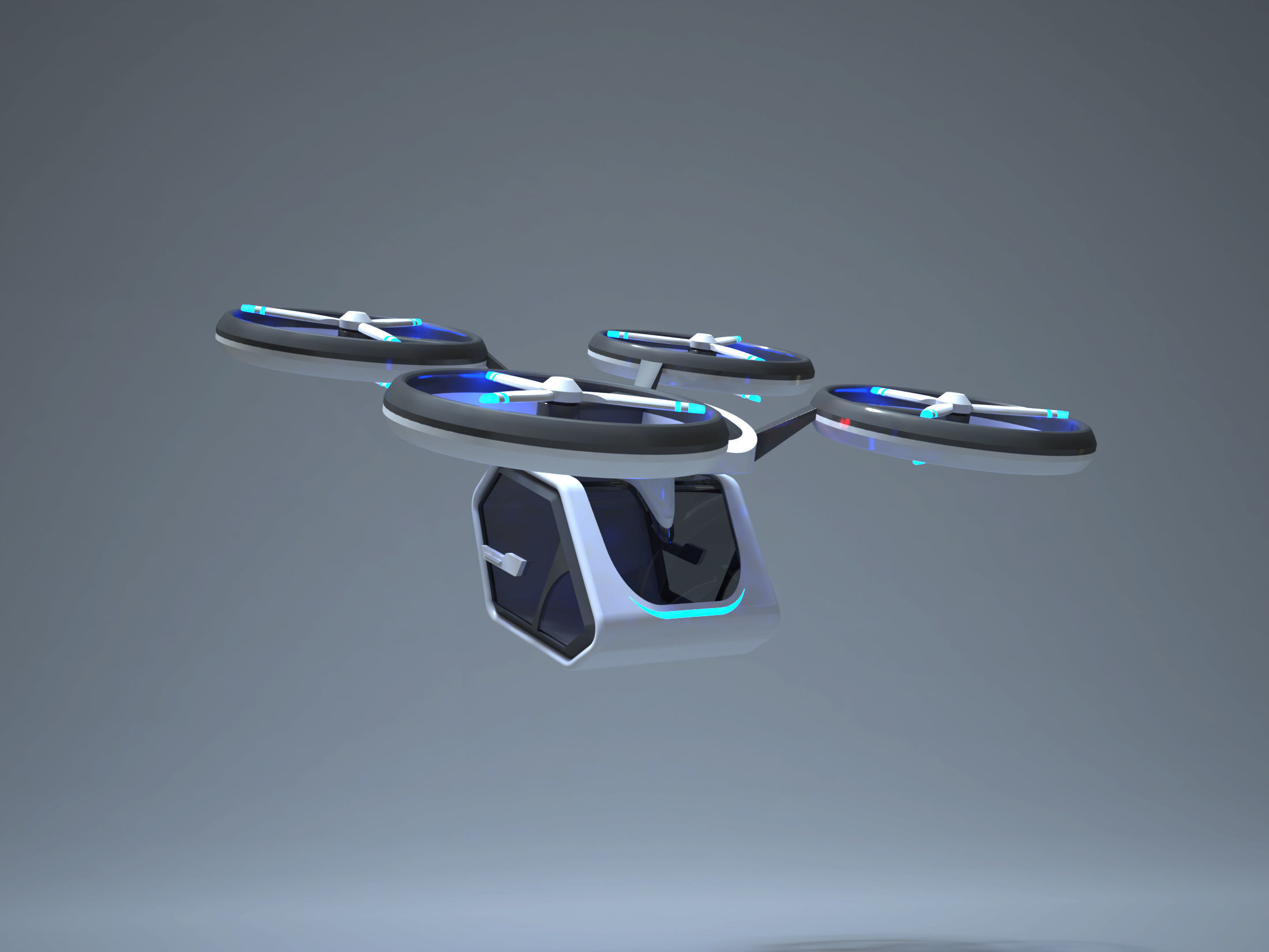 Flying Car 3D model_2